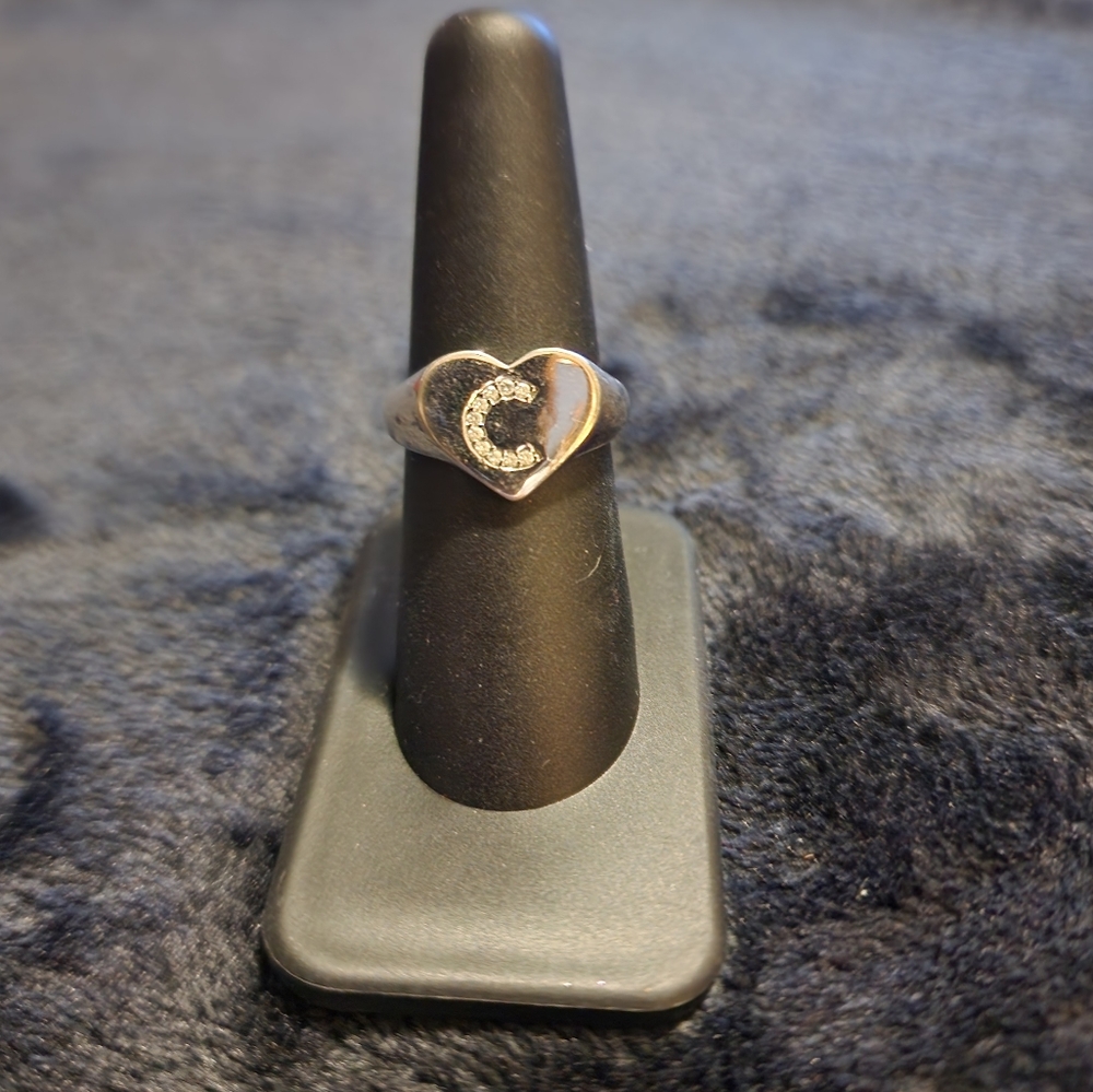 3/$10 Silver C initial ring